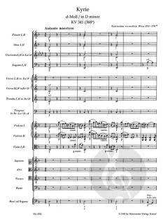 Kyrie d-Moll KV 341 (368a) von Wolfgang Amadeus Mozart (Download) 