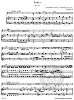 Jugendsonaten Heft 3 KV 26-31 von Wolfgang Amadeus Mozart 