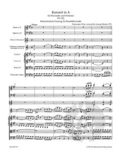 Konzert in A-Dur für Klarinette und Orchester KV 622 von Wolfgang Amadeus Mozart 