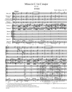 Missa C-Dur KV 167 von Wolfgang Amadeus Mozart 