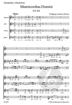Misericordias domini KV 222 (205a) von Wolfgang Amadeus Mozart (Download) 