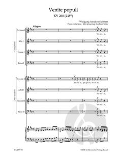 Venite populi KV 260 (248a) (W.A. Mozart) 