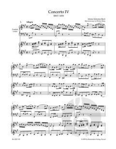 Concerto Nr. 4 A-Dur BWV 1055 von Johann Sebastian Bach (Download) 