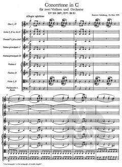 Concertone C-Dur KV 190 von Wolfgang Amadeus Mozart 