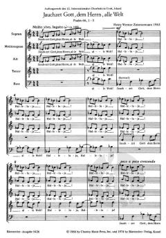 Jauchzet Gott, dem Herrn, alle Welt (1965) von Heinz Werner Zimmermann (Download) 