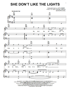 She Don't Like The Lights von Justin Bieber (Download) 