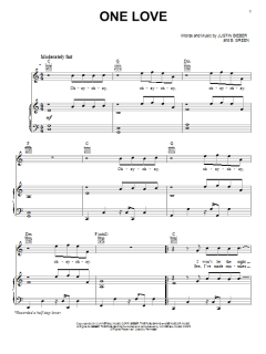 One Love von Justin Bieber (Download) 