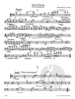 Sechs Stücke für Kontrabass solo op. 68 von Giselher Klebe (Download) 