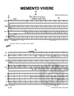 Memento vivere von Gerhard Wimberger (Download) 