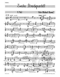 Zweites Streichquartett in zwei Teilen von Peter Michael Hamel (Download) 
