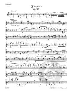Streichquartett Es-Dur op. 127 von Ludwig van Beethoven im Alle Noten Shop kaufen (Stimmensatz)