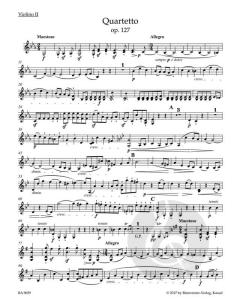 Streichquartett Es-Dur op. 127 von Ludwig van Beethoven im Alle Noten Shop kaufen (Stimmensatz)