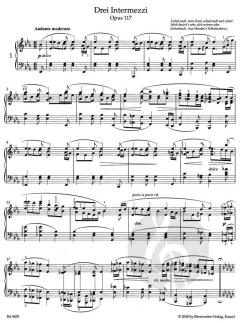 Drei Intermezzi op. 117 von Johannes Brahms 