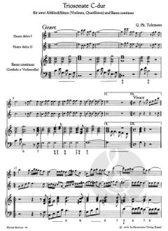 Triosonate in C-Dur aus 'Der getreue Musikmeister' (Georg Philipp Telemann) 