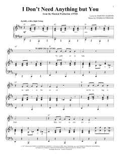 I Don't Need Anything But You von Charles Strouse (Download) 