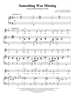 Something Was Missing von Charles Strouse (Download) 
