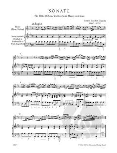 Sonate D-Dur von Johann Joachim Quantz für Flöte (Oboe, Violine) und Basso continuo aus 'Fürstenbergiana' im Alle Noten Shop kaufen