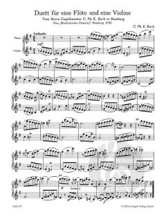 Zwei Duos Wq 140, 142 von Carl Philipp Emanuel Bach (Download) 