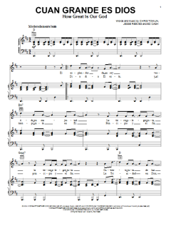 Cuan Grande Es Dios (How Great Is Our God) von Chris Tomlin (Download) 