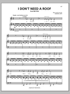 I Don't Need A Roof von Andrew Lippa (Download) 