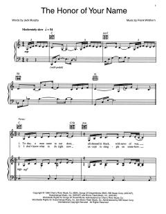 The Honor Of Your Name von Frank Wildhorn (Download) 