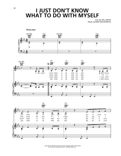 I Just Don't Know What To Do With Myself von Hal David (Download) 