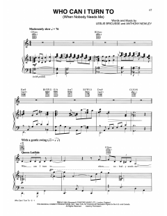 Who Can I Turn To (When Nobody Needs Me) von Anthony Newley (Download) 