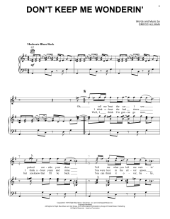 Don't Keep Me Wonderin' von The Allman Brothers Band (Download) 