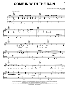 Come In With The Rain von Taylor Swift (Download) 