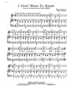 I Don't Want To Know (Download) 