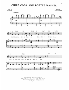 Chief Cook And Bottle Washer von Fred Ebb (Download) 