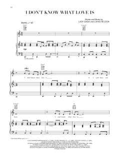 I Don't Know What Love Is von Lady Gaga (Download) 
