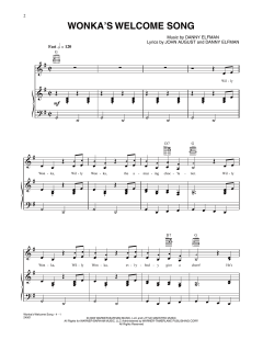 Wonka's Welcome Song von Danny Elfman (Download) 