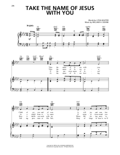 Take The Name Of Jesus With You von William H. Doane (Download) 