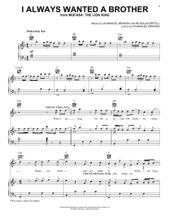 I Always Wanted A Brother von Lin-Manuel Miranda (Download) 