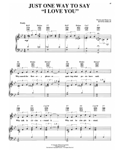 (Just One Way To Say) I Love You von Irving Berlin (Download) 