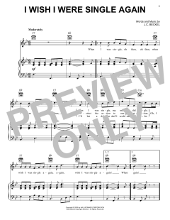 I Wish I Were Single Again von J.C. Beckel (Download) 