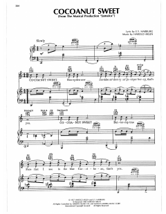 Cocoanut Sweet von Harold Arlen (Download) 