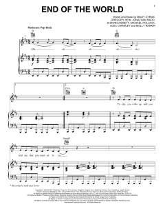 End Of The World von Miley Cyrus (Download) 