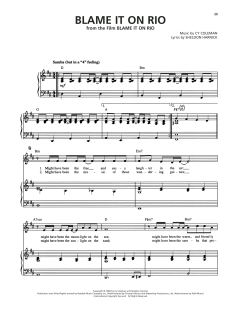 Blame It On Rio von Cy Coleman (Download) 