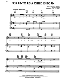 For Unto Us A Child Is Born von George Frideric Handel (Download) 