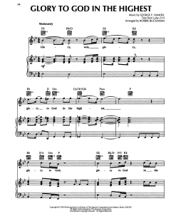 Glory To God In The Highest von George Frideric Handel (Download) 