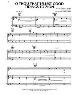 O Thou That Tellest Good Tidings To Zion von George Frideric Handel (Download) 