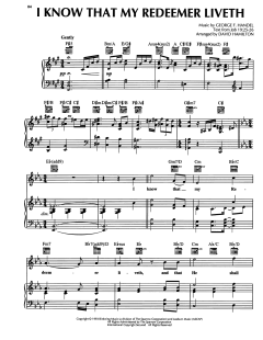 I Know That My Redeemer Liveth von George Frideric Handel (Download) 