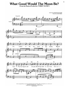 What Good Would The Moon Be? von Kurt Weill (Download) 