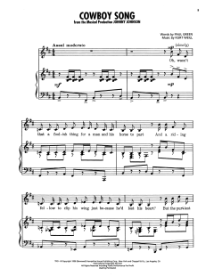 Cowboy Song von Kurt Weill (Download) 