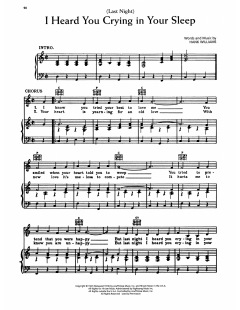 (Last Night) I Heard You Crying In Your Sleep von Hank Williams (Download) 