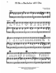 I'll Be A Bachelor Till I Die von Hank Williams (Download) 