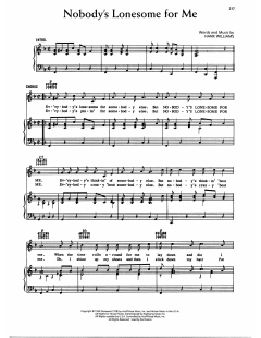 Nobody's Lonesome For Me von Hank Williams (Download) 