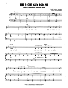 The Right Guy For Me von Kurt Weill (Download) 